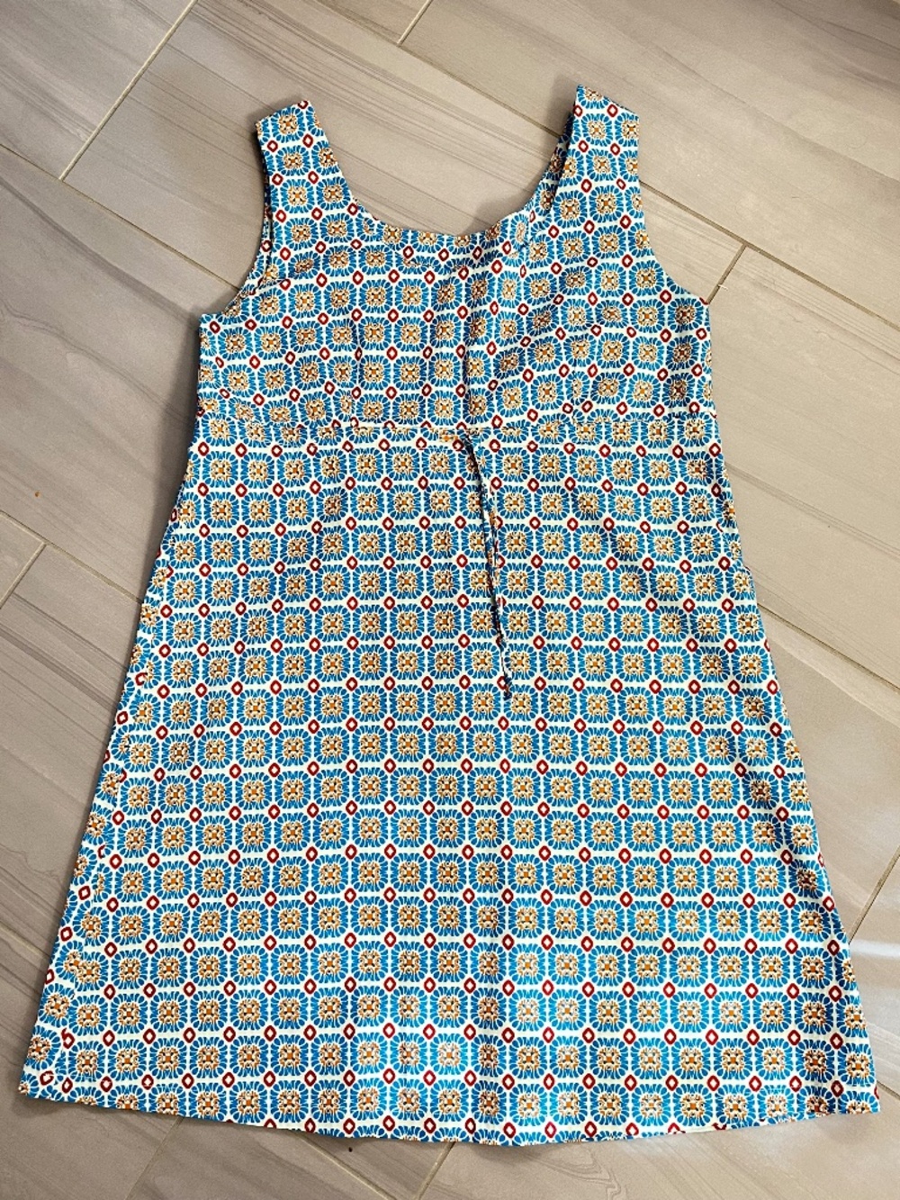 Pretty Vacant poplin/cotton tank dress, drawstring waist, size XL